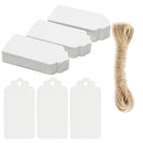 White Scallop Gift Tags with String (Pack of 100)