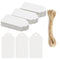 White Scallop Gift Tags with String (Pack of 100)