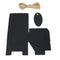 Black Square Gift Box with String