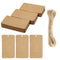 Kraft Brown Rectangular Gift Tags with String (Pack of 100)