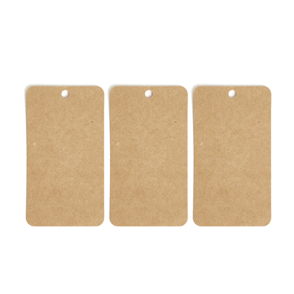 Kraft Brown Rectangular Gift Tags with String (Pack of 100)